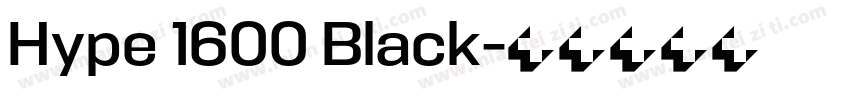 Hype 1600 Black字体转换